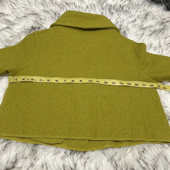 NWOT Kenar Wool Moss Green Cropped Jacket S - Picture 15 of 15